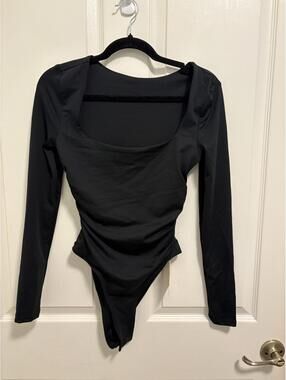 SHEIN Black Long Sleeve Bodysuit XS